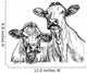 two cows - black and white sketch Wall Decal