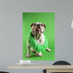 English Bulldog Wearing Lei Wall Decal