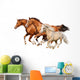 Three Horses Gallop Wall Decal