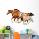 Three Horses Gallop Wall Decal