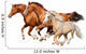 Three Horses Gallop Wall Decal