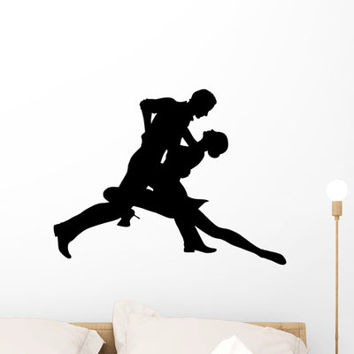 Dancing Couple shown on a wall