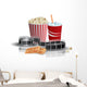 Popcorn Drink and Filmstrip Wall Decal