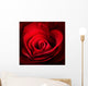 Valentine Red Rose. Heart shaped Wall Mural