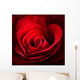 Valentine Red Rose. Heart shaped Wall Mural