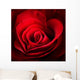 Valentine Red Rose. Heart shaped Wall Mural