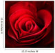 Valentine Red Rose. Heart shaped Wall Mural