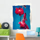Flowers On Watercolor Paper Wall Mural