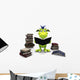 Cute Cartoon Monster Reading Wall Decal