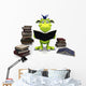 Cute Cartoon Monster Reading Wall Decal