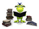 Cute Cartoon Monster Reading Wall Decal