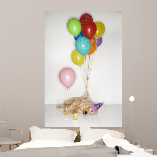 Pooped Party Dog Wall Mural