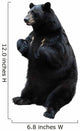 Black Bear White Wall Decal