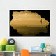 Two rock climbers silhouette against stunning sunset landscape c Wall Mural