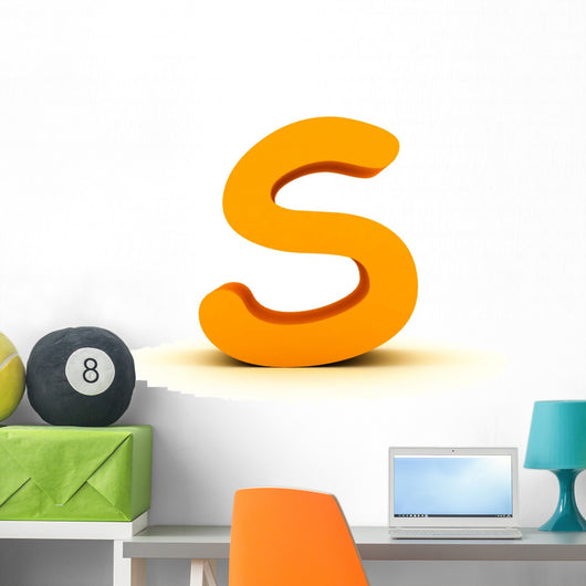 Letter S Comic sans Wall Decal