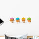 Cupcakes Wall Decal Sticker Set
