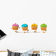 Cupcakes Wall Decal Sticker Set