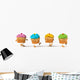 Cupcakes Wall Decal Sticker Set