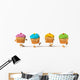 Cupcakes Wall Decal Sticker Set