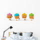 Cupcakes Wall Decal Sticker Set