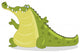 Cartoon Crocodile Wall Decal