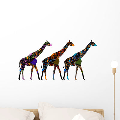 Africa Wall Decal shown on a wall