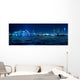 Miami Skyline at night with beautiful reflections Wall Mural