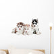 Three Siberian Husky Puppy Wall Decal