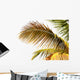 Golden Coconut Tree White Wall Mural
