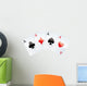 Jeux de cartes. CarrÃ© d'as. poker gagnant Wall Decal