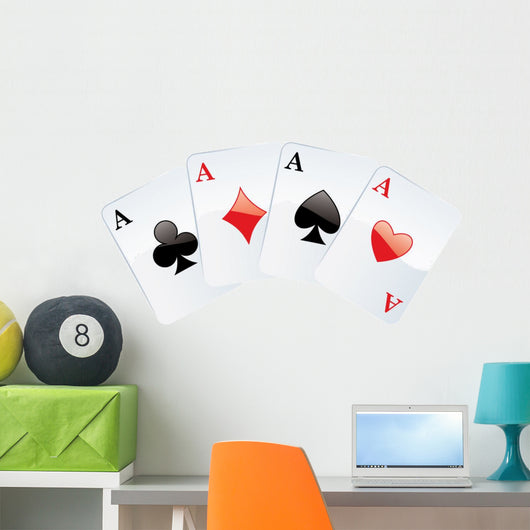 Jeux de cartes. CarrÃ© d'as. poker gagnant Wall Decal