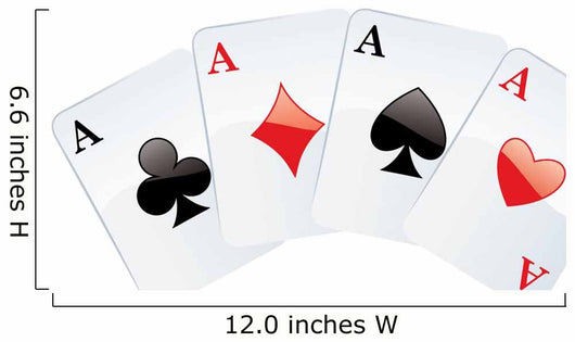 Jeux de cartes. CarrÃ© d'as. poker gagnant Wall Decal