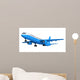 Blue Passenger Airplane Wall Decal