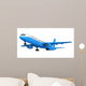 Blue Passenger Airplane Wall Decal