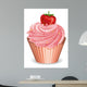 Cupcake with Strawberry Wall Mural