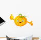 Pumpkin Character Giving Thumbs