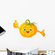 Pumpkin Character Giving Thumbs