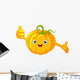 Pumpkin Character Giving Thumbs
