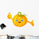 Pumpkin Character Giving Thumbs