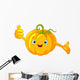 Pumpkin Character Giving Thumbs