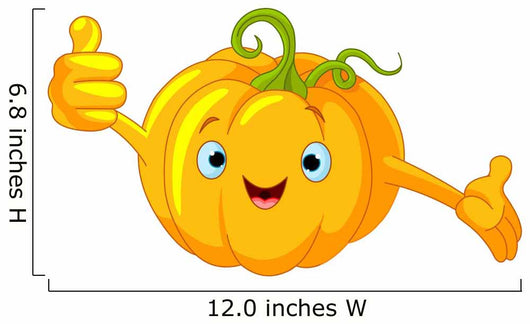 Pumpkin Character Giving Thumbs