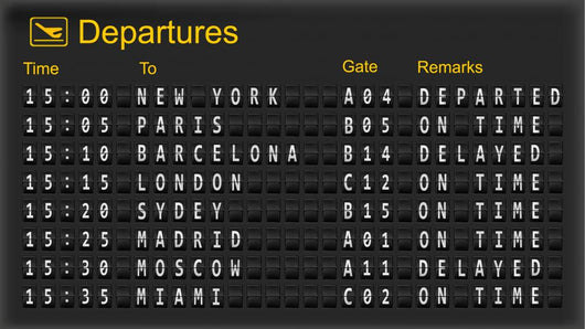Departure Mechanical Board Vector