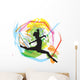 Dancing Illustration Wall Mural