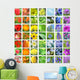 Flower Collage Rainbow Colors