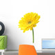 Yellow Garbera Daisies White Wall Decal