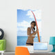 Woman on Maui beach. Wall Mural