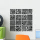 Collection of 16 Vector Skin Zebra Texture Wall Decal