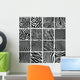 Collection of 16 Vector Skin Zebra Texture Wall Decal