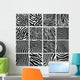 Collection of 16 Vector Skin Zebra Texture Wall Decal
