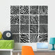 Collection of 16 Vector Skin Zebra Texture Wall Decal